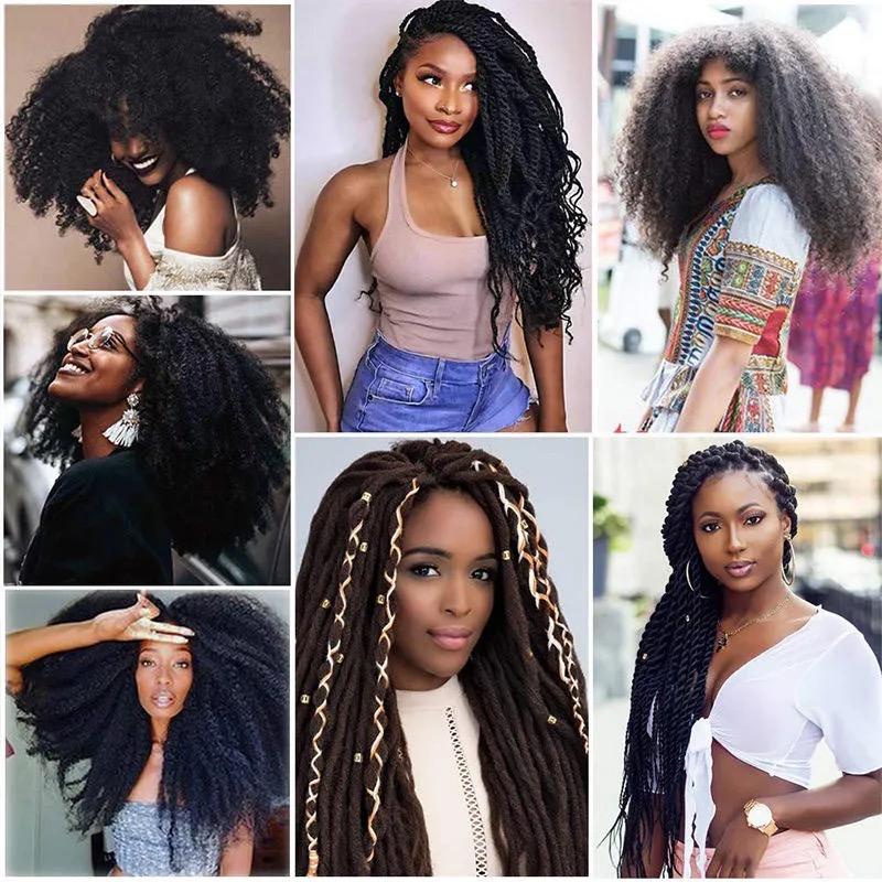 24inch Marley Braids Crochet Hair Twist Box Extensions Women
