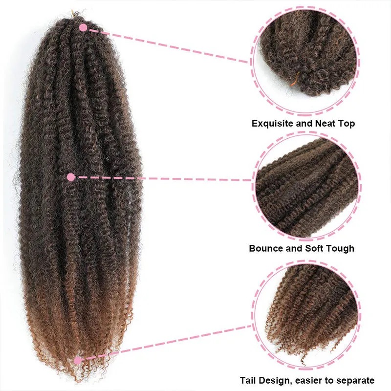 24inch Marley Braids Crochet Hair Twist Box Extensions Women