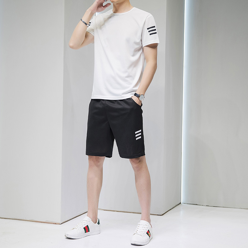 New 2 pack top shorts Summer men short sleeve pants casual suit T-shirt fashion men clothes hot sell
