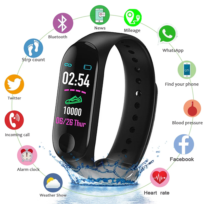 Smart watch Smart Bracelet ladies and men watch Pedometer, time, sleep and other functions
