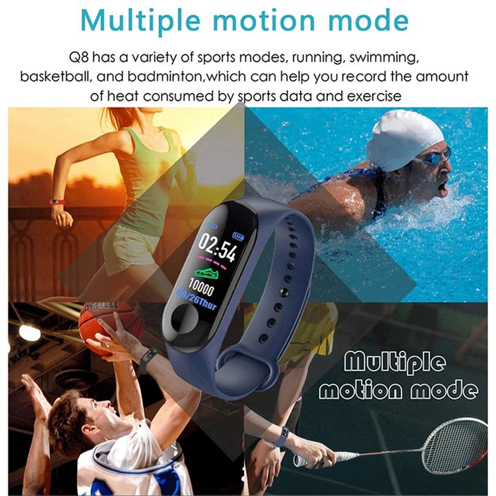 Smart watch Smart Bracelet ladies and men watch Pedometer, time, sleep and other functions