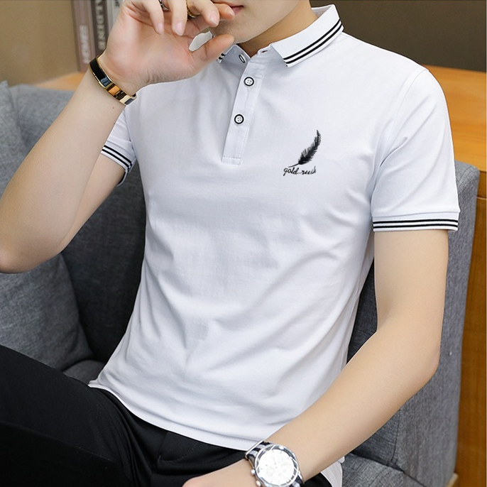 men clothes Polo Shirt New Men wear short T-shirts &amp; PolosT-shirt student men clothing