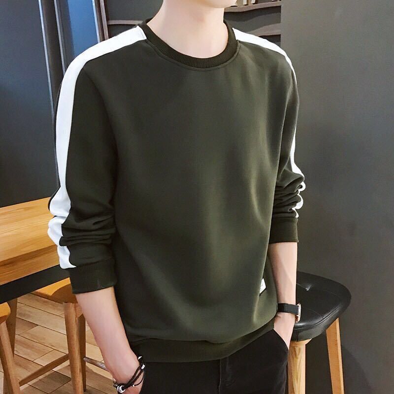 Men's top casual round neck long sleeve T-shirt student men's wear LongT-shirts &amp; Polos