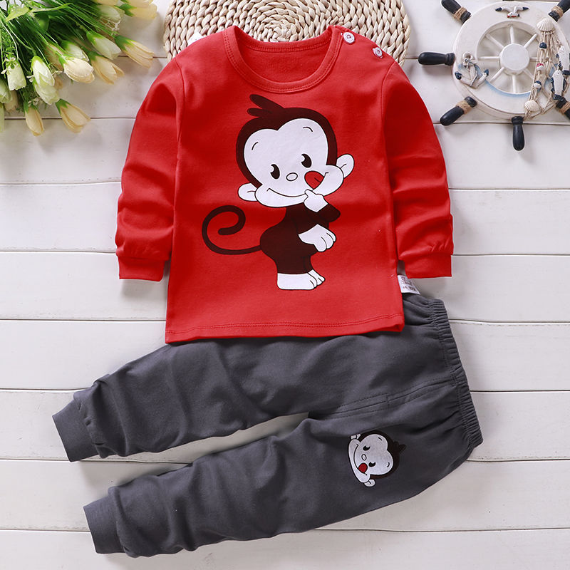 2-piece Children's underwear set cotton baby  clothes   boys and Girls Pajamas Suits &amp; Blazers