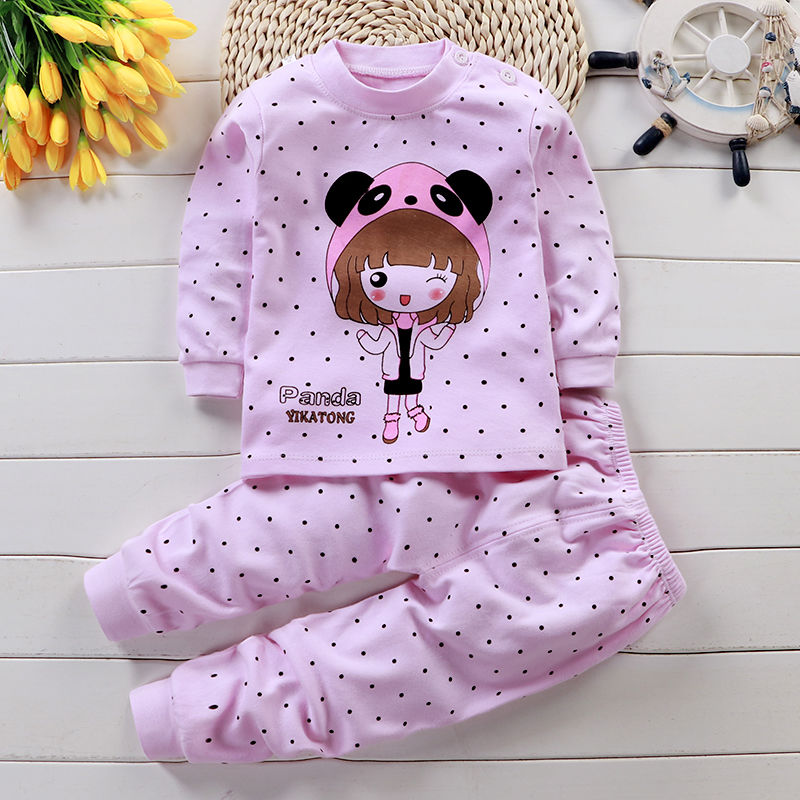 2-piece Children's underwear set cotton baby  clothes   boys and Girls Pajamas Sleepwear