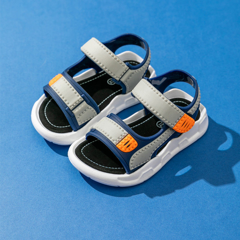 2021 new summer middle school boys' soft soled antiskid kids' shoes kids' beach sandals Sandals &amp; Fl