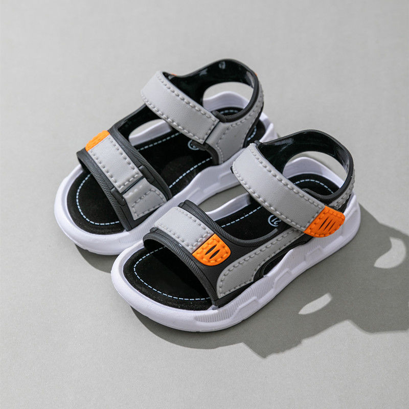 2021 new summer middle school boys' soft soled antiskid kids' shoes kids' beach sandals Sandals &amp; Fl