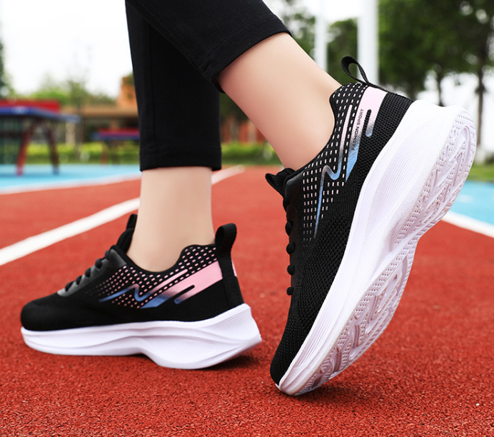 Women's shoes new arrivals casual sports shoes ladies' breathable fly woven shoes girls fashion athletic shoes running shoes students shoes sneaker Fast delivery within 1-5 days