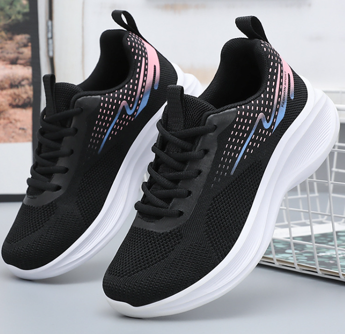 Women's shoes new arrivals casual sports shoes ladies' breathable fly woven shoes girls fashion athletic shoes running shoes students shoes sneaker Fast delivery within 1-5 days