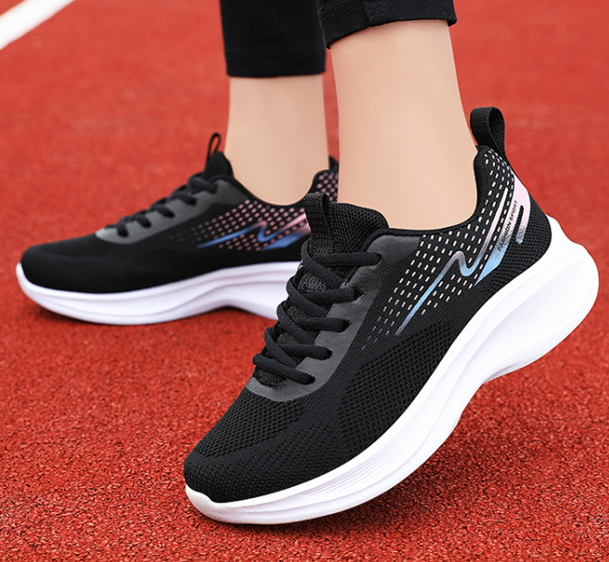 Women's shoes new arrivals casual sports shoes ladies' breathable fly woven shoes girls fashion athletic shoes running shoes students shoes sneaker Fast delivery within 1-5 days