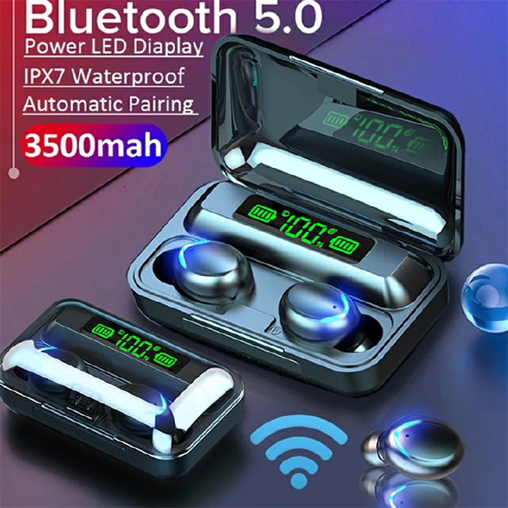 Fast delivery within 1-5 days F9-32 Wireless Bluetooth Earphones  5.0 Earphone Noise Cancelling  Stereo Sound Music In-ear Earbuds for all women and men smartphone