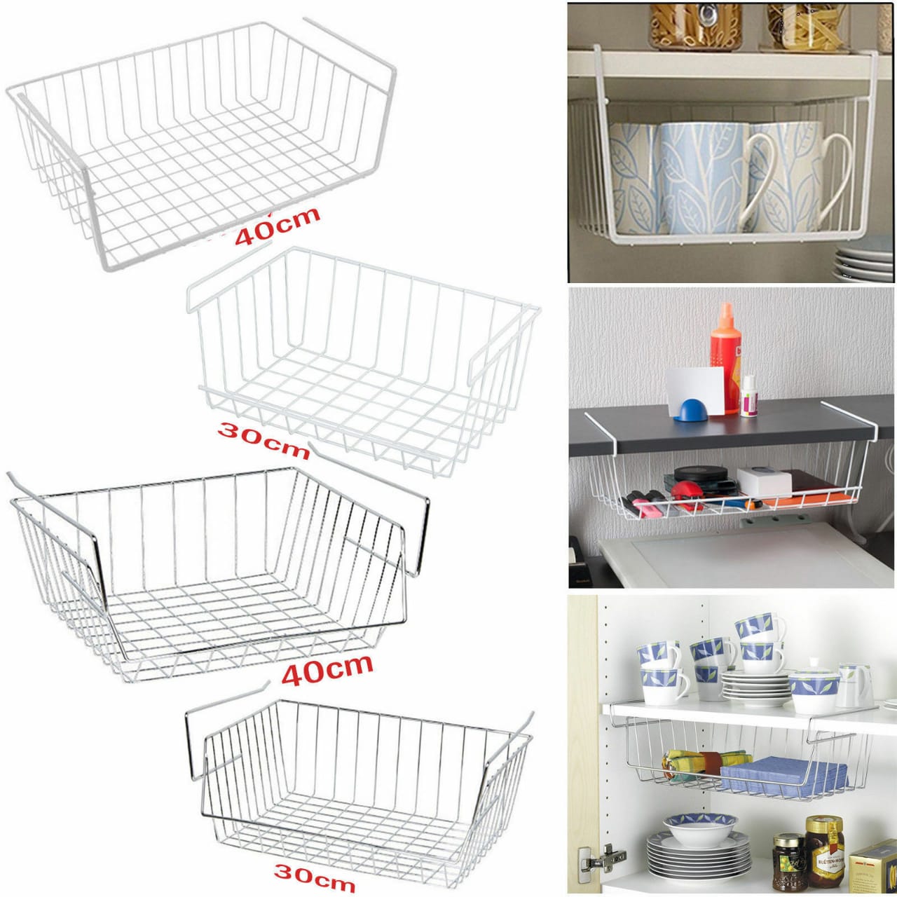40cm length Under the shelf mesh rack