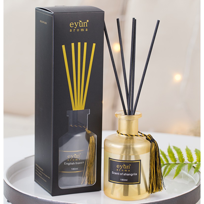Eyun Aroma Scent Of Shangrila Reed Diffuser with Glass &amp; Stick Air Freshener - 180ml