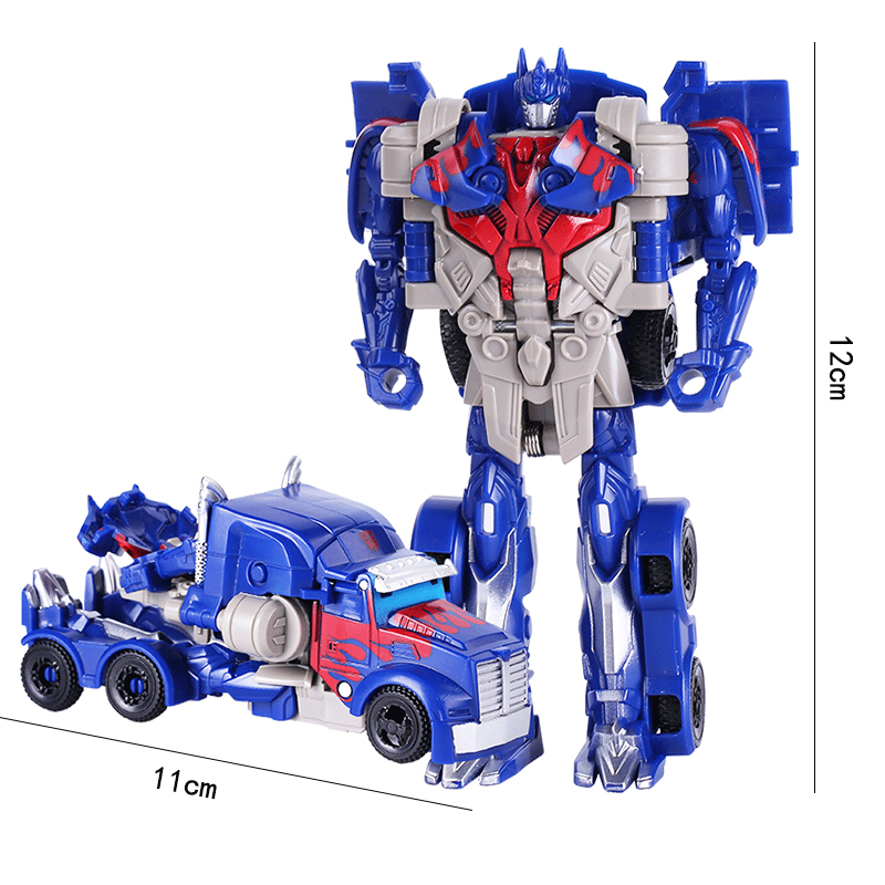 12cm Transformation Robot Kit Toys Transformer 2 in 1 one Step Deformation Optimus Hornets Action Figures & Statues