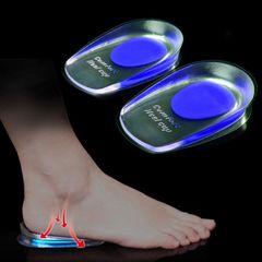 1pair Soft Silicone Gel Insoles for heel spurs pain Foot cushion Foot Massager Care Shoe Care Blue 40-46 01