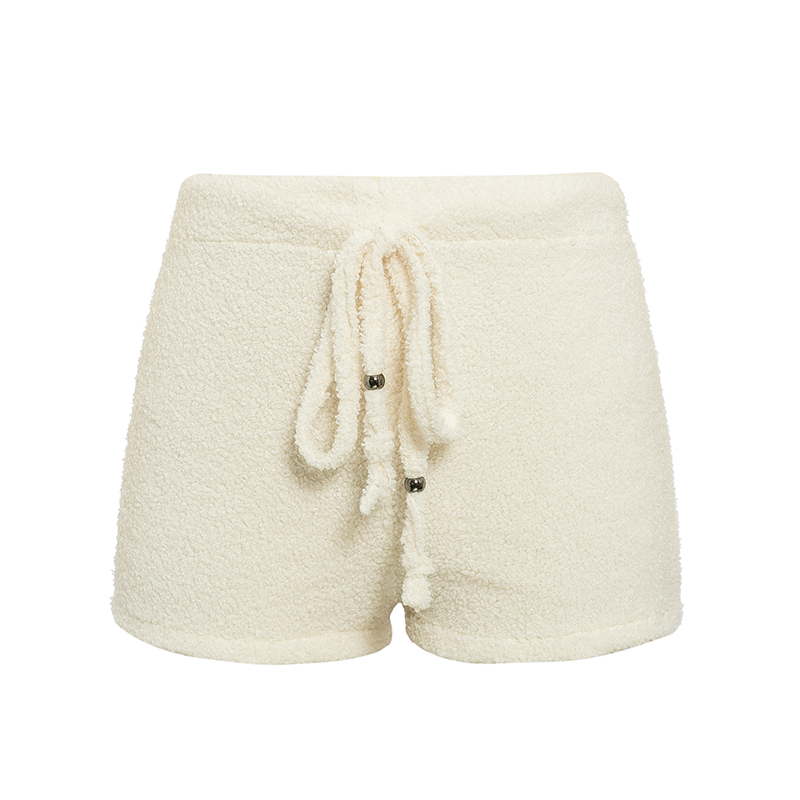 Three Piece Sexy Fluffy Outfits Plush Velvet Hooded Cardigan Coat+Shorts+Crop Top Women Tracksuit Sets Suits & Separates