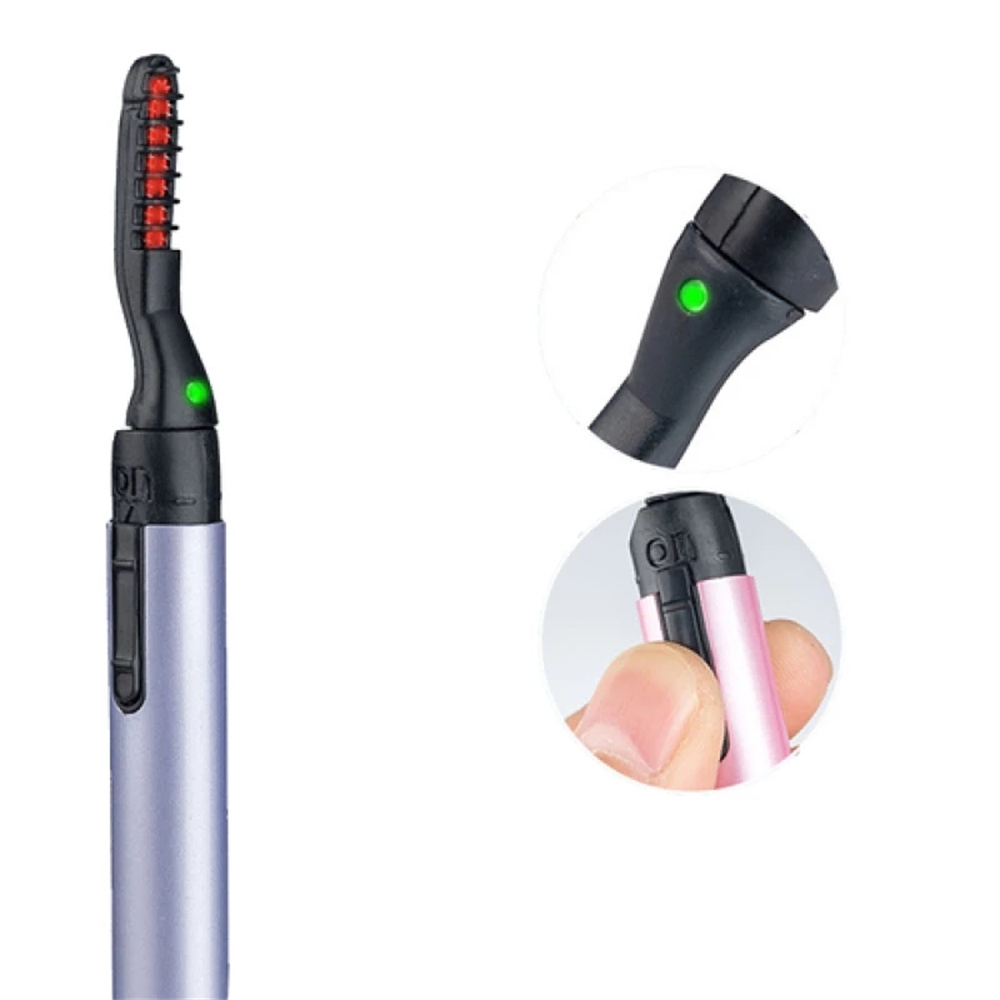 Portable Pen Style Electric Eyelash Curler 360 Rotary Heated Eyelashes Curling Brush Mascara Cream For Eye Beauty Makeup