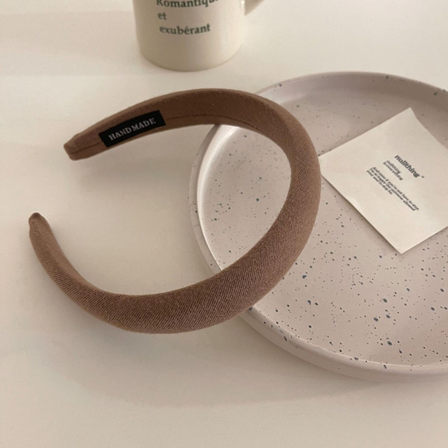 Coffee Colors Women Headband Solid Velvet Bezel Girls Vintage Hair Bands Soft Hairband Headwear Rubbers Elastic Hair Accessories