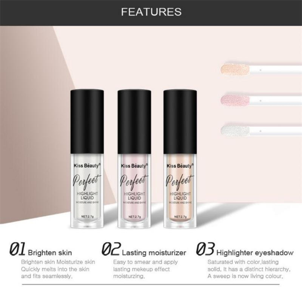 Women Makeup Highlighter Face Contouring Makeup Brightener Concealer Liquid Highlighter Primer Bronzer Makeup