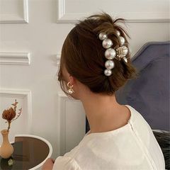 Ladies Fashion Accessories Pearl Hairpin Simple and Convenient Pearl Hairpin Hair Accessories White one size