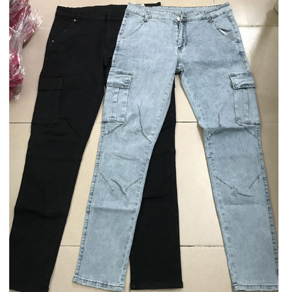 Jeans Man Pants Casual Cotton Denim Trousers Multi Pocket Cargo Pants Men Fashion Denim Trousers