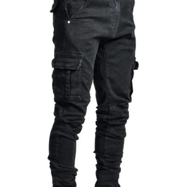 Jeans Man Pants Casual Cotton Denim Trousers Multi Pocket Cargo Pants Men Fashion Denim Trousers