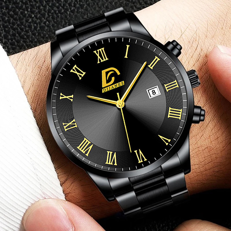 Quartz Watches Best Sellers Watches Fashion Mens Stainless Steel Watches Luxury Minimalist Calendar Quartz Wrist Watches Business Casual Watch relogio masculino