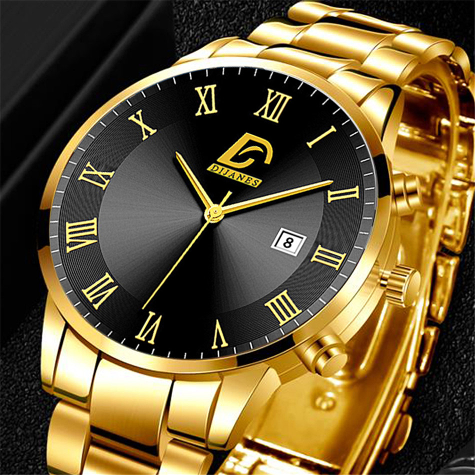 Quartz Watches Best Sellers Watches Fashion Mens Stainless Steel Watches Luxury Minimalist Calendar Quartz Wrist Watches Business Casual Watch relogio masculino