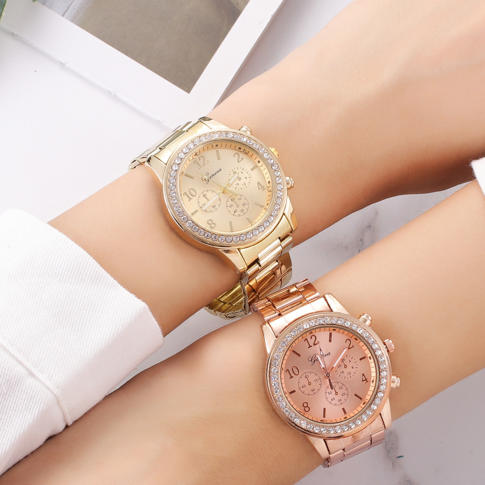 Wrist Watches Simple And Personalized Versatile Steel Band Diamond Women'S Set With One Diamond Bracelet Watch