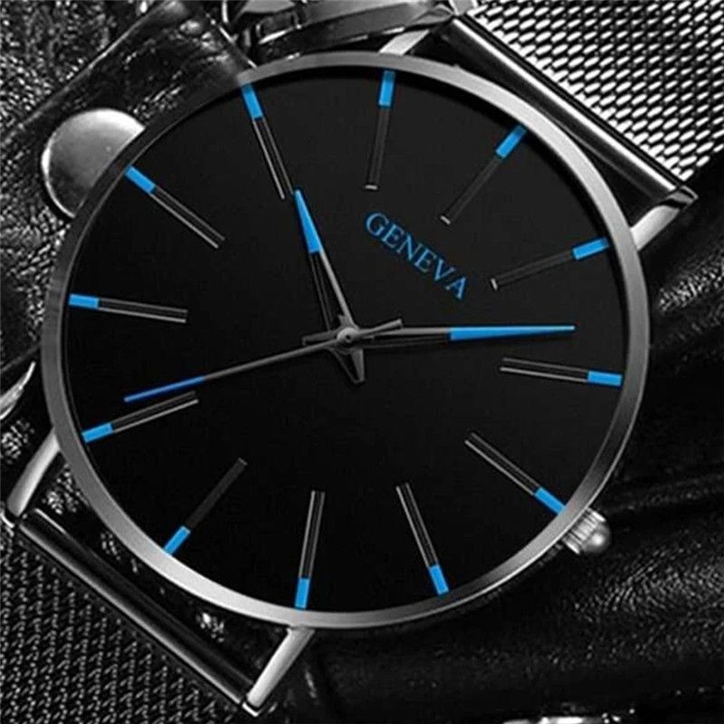 Quartz Watches Men'S Watch Business Simple Personality Everything Ultra Thin Mesh With High-End Quartz Watch Bracelet Set