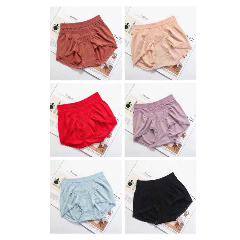 5PCS Hip Lifting Belly Closing Lady Underwear Women&apos;s Seamless Modal Cotton Safety Pants Wholesale