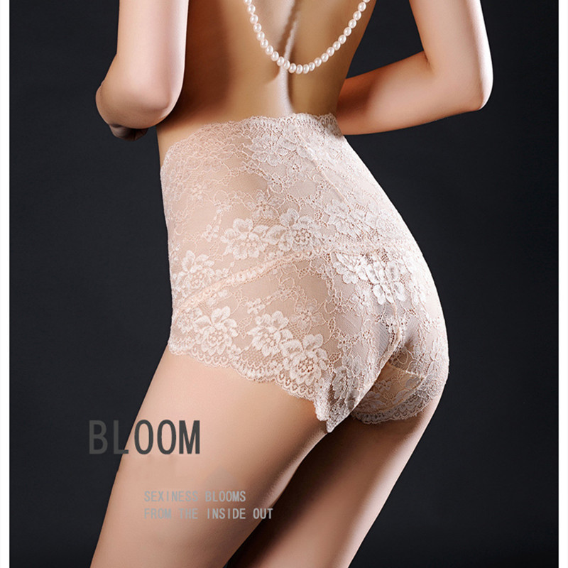 Luxury Women Lace High Waist Sexy Belly Hugging Large Underwear Transparent Cotton Women's Lingerie Plus Fat Size Madam 200kg Modal Lace Sexy Women's Lingerie High Waist Underwear Girls Lovers Girlfri