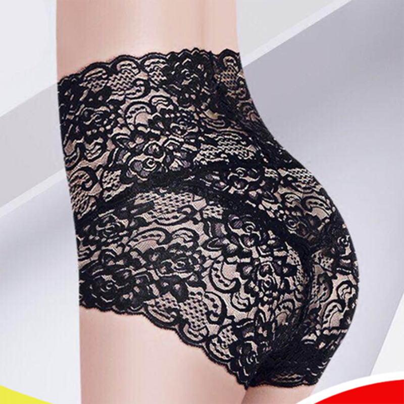 Luxury Women Lace High Waist Sexy Belly Hugging Large Underwear Transparent Cotton Women's Lingerie Plus Fat Size Madam 200kg Modal Lace Sexy Women's Lingerie High Waist Underwear Girls Lovers Girlfri
