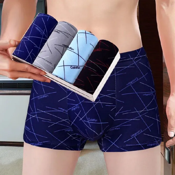 4 -PC/Set Men Underwear Men Home Wear Underpants Male Panties Boys Female Students Breathbale Shorts Mixed Colors