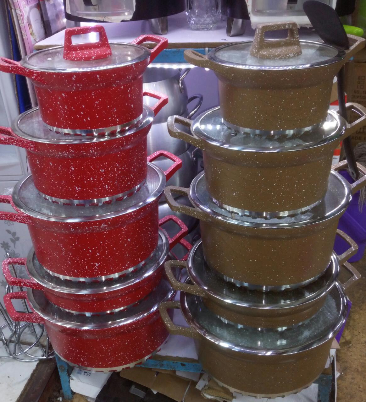 Bosch Germany,Non Stick Granite Cookware- 5 Pots And 5 Lids/Cooking pots