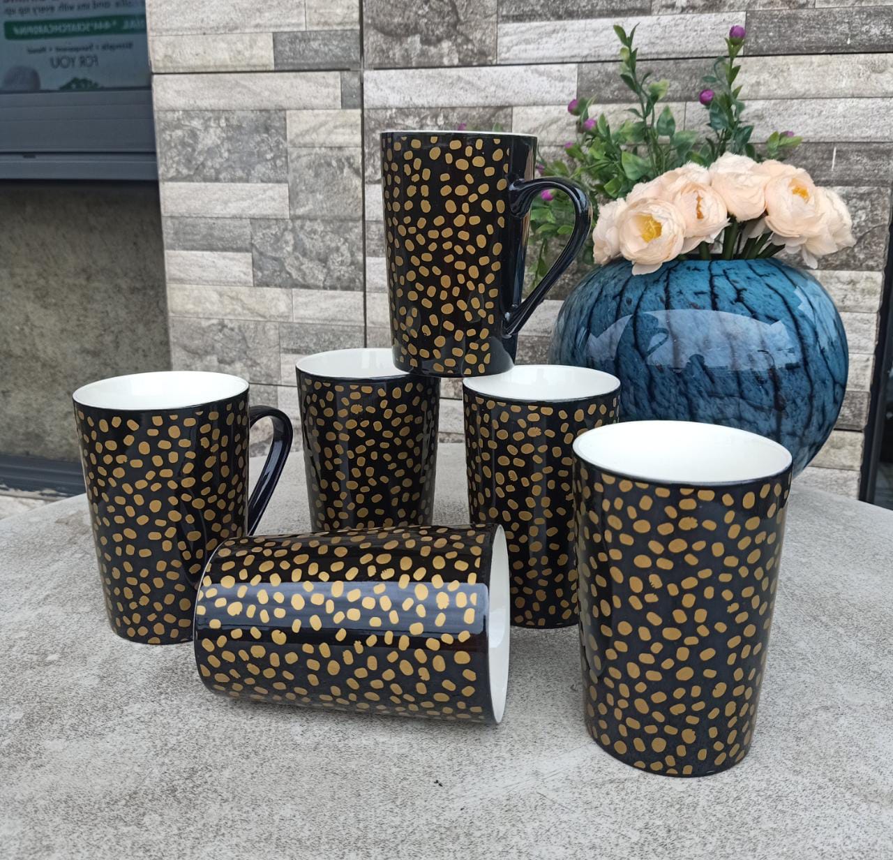 High quality ceramic mugs 6 pcs. Ceramic tea/coffee/milk cups