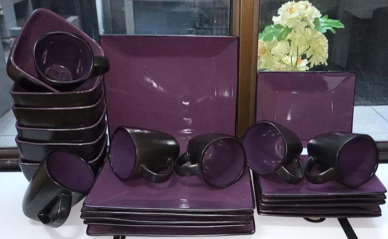 24 Pcs quality Generic Ceramic Dinner set plates, cups soup bowl side plates