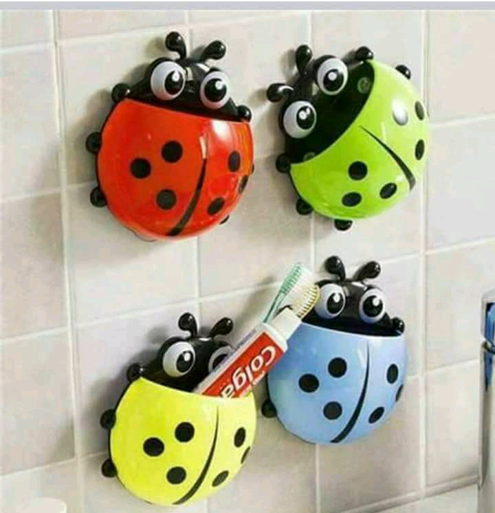 Ladybird Toothbrush/Toothpaste Holder
