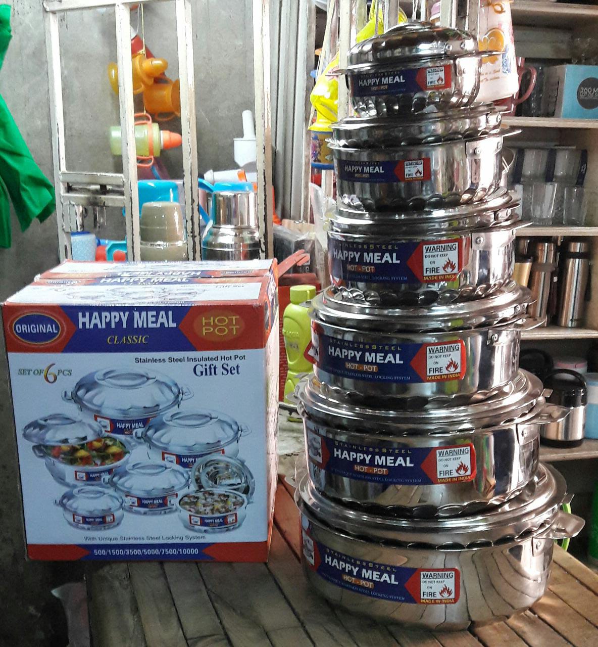 6pcs Happy meal stainless Hotpots/Hot pot