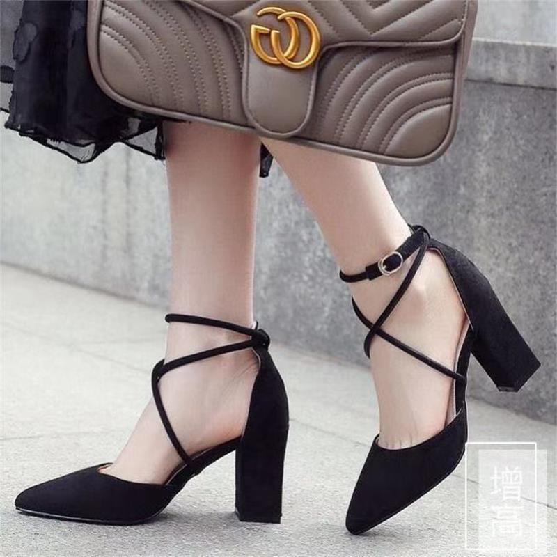 Size 35-40 Fashion Women&apos;s New High Heel Shoes Ladie’S Pointy Toe Sandals Girl’S Modern Party Shoes