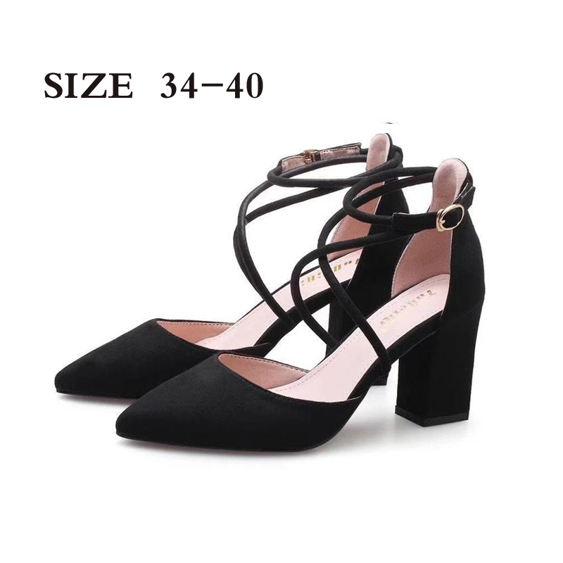 Size 35-40 Fashion Women&apos;s New High Heel Shoes Ladie’S Pointy Toe Sandals Girl’S Modern Party Shoes