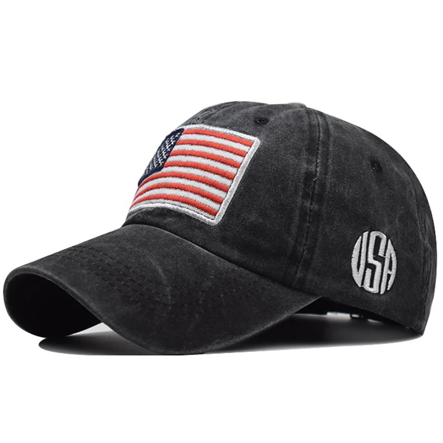 Baseball Cap Men Tactical Army Cotton Military Dad Hat USA American Flag US Unisex Hip Hop Hat