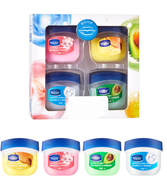 Vaseline lip balm moisturizing hydrating lip mask men and women repair lip care anti-chapped and sharp skin 4 sets of boxes wholesale