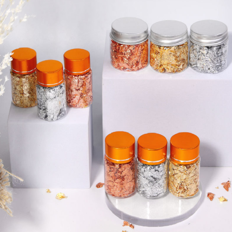 New Broken Gold Foil Silver Foil Copper Foil Broken Aluminum DIY Nail Art Decoration Gold Foil