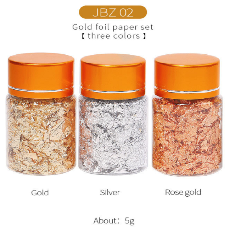 New Broken Gold Foil Silver Foil Copper Foil Broken Aluminum DIY Nail Art Decoration Gold Foil
