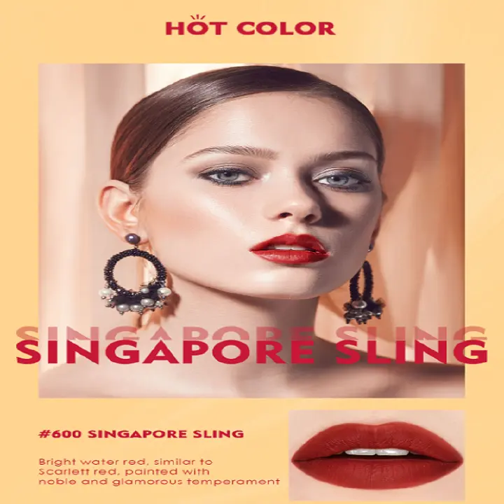 QIBEST Chocolate Silk Slippery Lip Mud Matte Mist Face Hard to fade Lip Glaze Velvet Lipstick Wholesale of affordable student funds