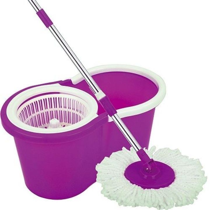 Magic Spin mop with bucket - 360 Degrees rotating moper blue 102 cm purple 102cm red