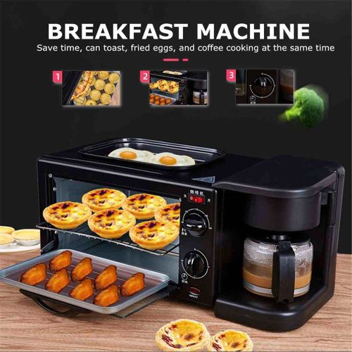 Sokany  3 in 1 breakfast maker machine 1250W With coffee maker, grill and 12L oven SK-145