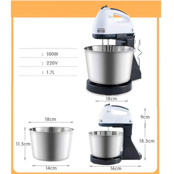 250 watt electric Sokany hand mixer with stainless steel bowl 2LITRES
