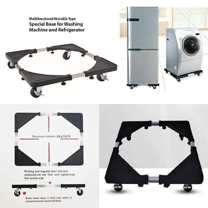 Adjustable movable Base stand for fridge washing machine and dryer / Washing machine Stand / movable fridge base